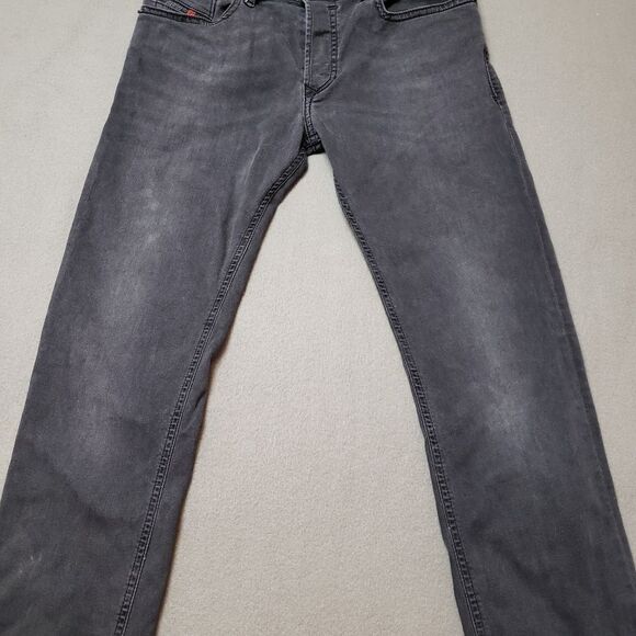 Men's Diesel - Charcoal Diesel Sleenker Slim Jeans - Picture 5 of 16